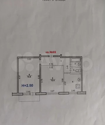 2-к. квартира, 43,2 м², 5/5 эт.